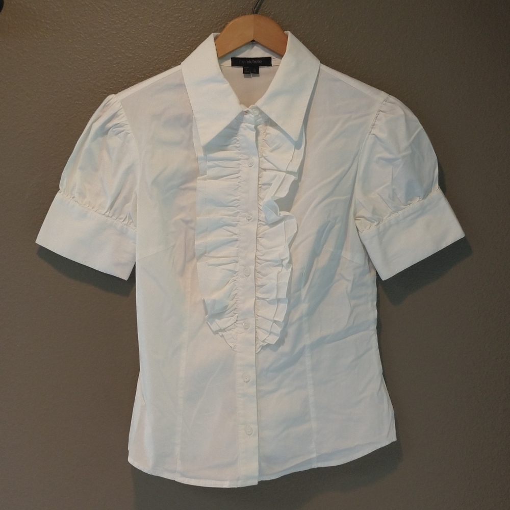 My Michelle | Ruffle Front Blouse